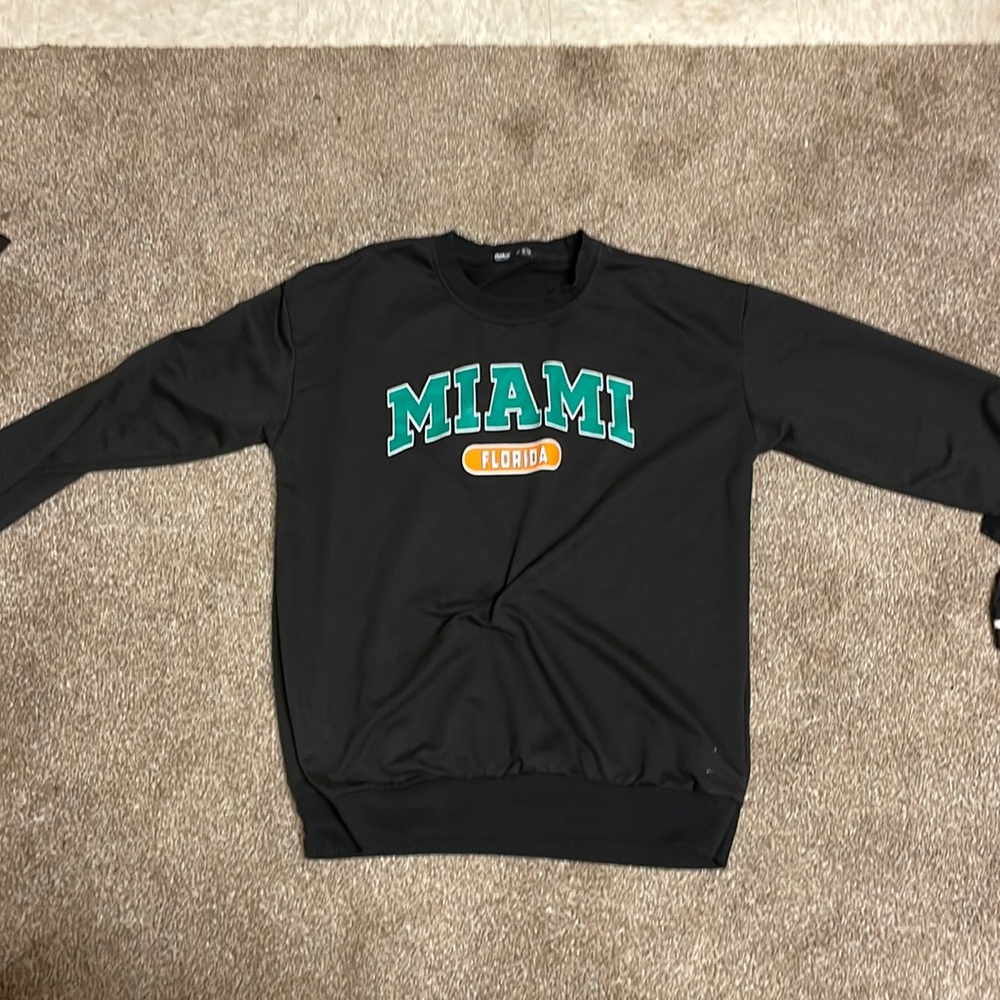 Miami Florida black crew neck sweatshirt